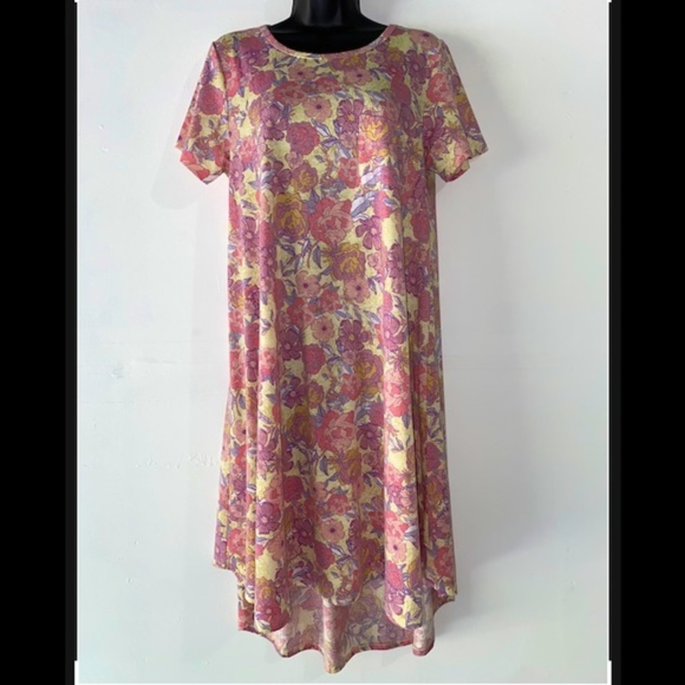 Lula Roe short sleeve floral skater dress